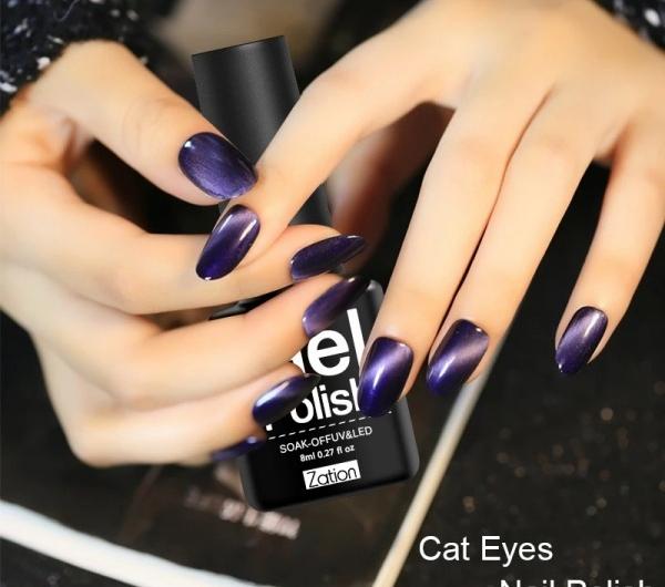 Гель для ногтей Aliexpress Zation 8ML Lasting Period Sapphire 3D Magnetic Cat Eyes Gel Nail Varnish Paint Polish UV Soak Off Nail Polish of The Cat Eye