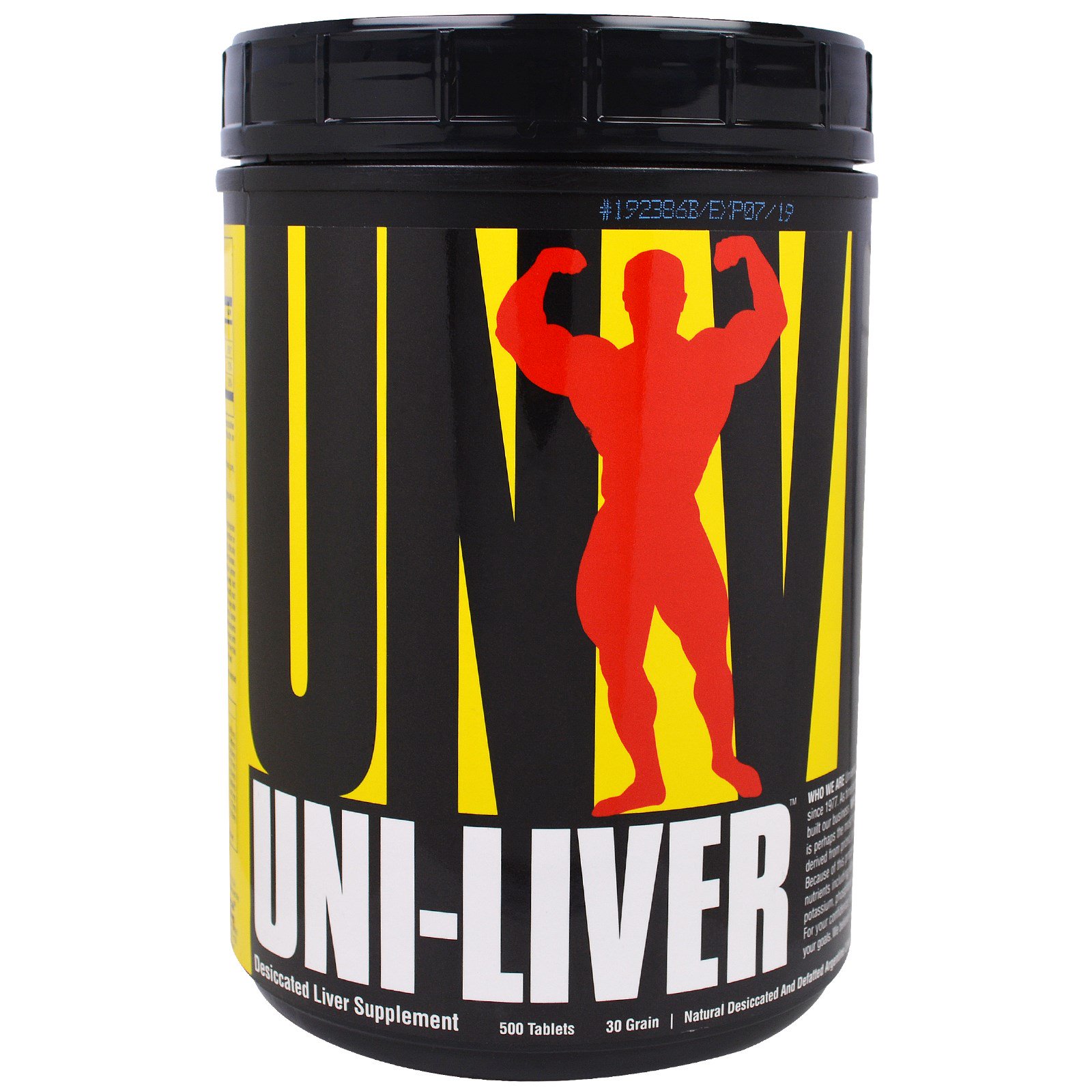 Universal Nutrition, Uni-Liver, добавка из высушенной печени, 500 таблеток