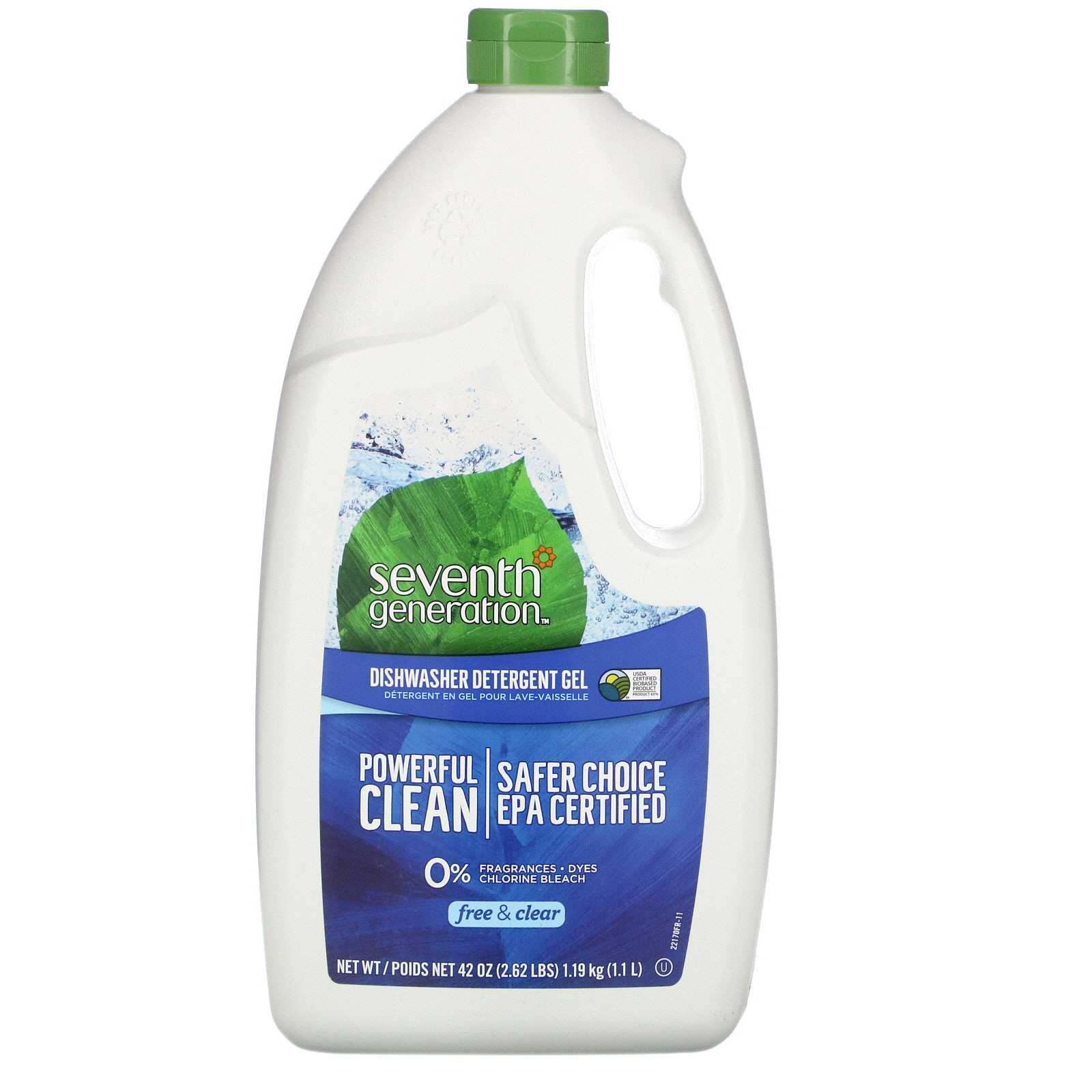 Seventh Generation, Dishwasher Detergent Gel, Free &amp; Clear, 42 oz (1.19 kg)