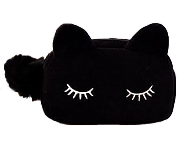 Косметичка Aliexpress 2016 Makeup Bags Offers Velvet Cat Design Cosmetic Make Up Organizer Bag Women Bag Cosmetics trousse de maquillage sac
