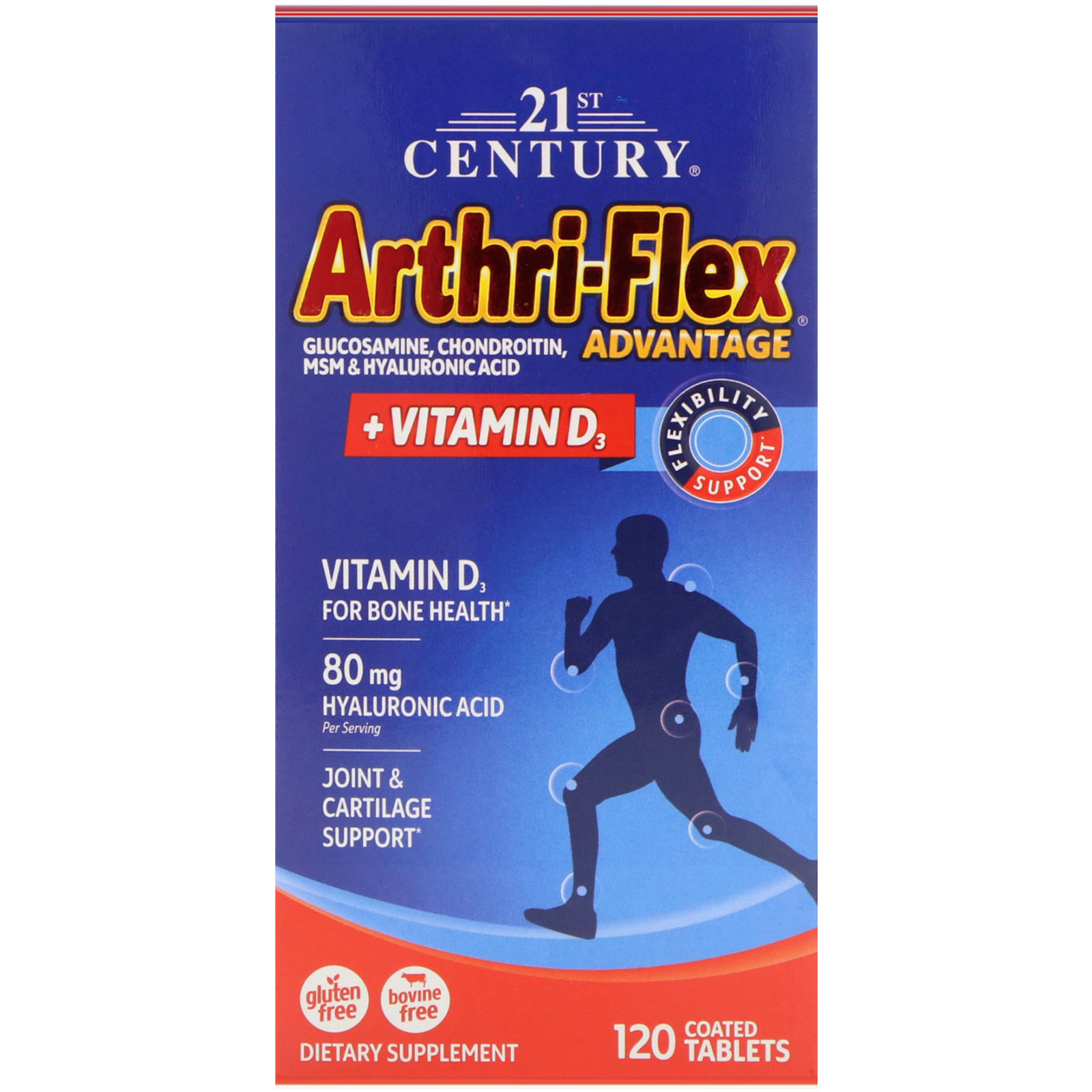 21st Century, Arthri-Flex Advantage + витамин D3, 120 таблеток с энтеросолюбильным покрытием