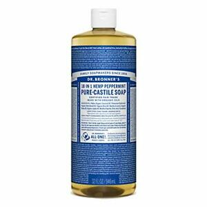  Dr. Bronners Savon de Castille parfumé à la menthe poivrée 946 m