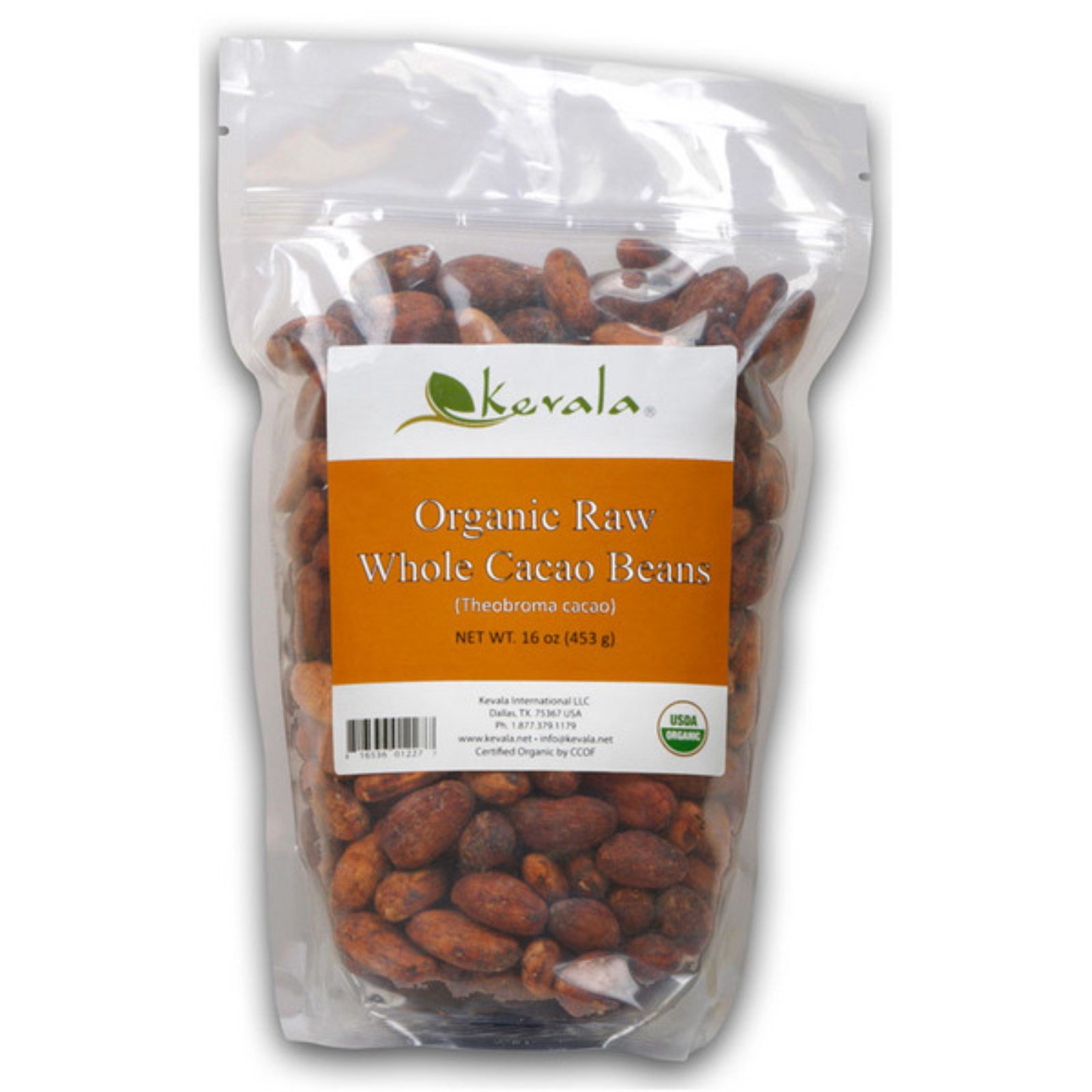 Kevala, Organic Raw Cacao Beans, 16 oz.