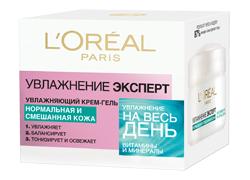 Крем для лица L'Oreal Paris L`OREAL КРЕМ-ГЕЛЬ УВЛАЖНЕНИЕ ЭКСПЕРТ ДЛЯ НОРМАЛЬНОЙ И СМЕШАННОЙ КОЖИ