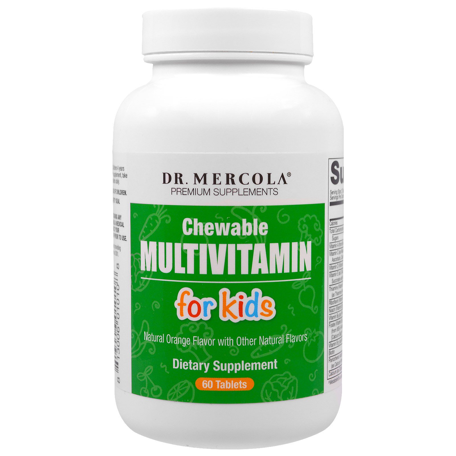 Мультивитамины для детей. Chewable Multivitamin for Kids, 60 Tablets. Dr. Mercola, жевательные мультивитамины для детей, 60 таблеток. Витамин с Dr Mercola. Dr Mercola Multivitamin for Kids.