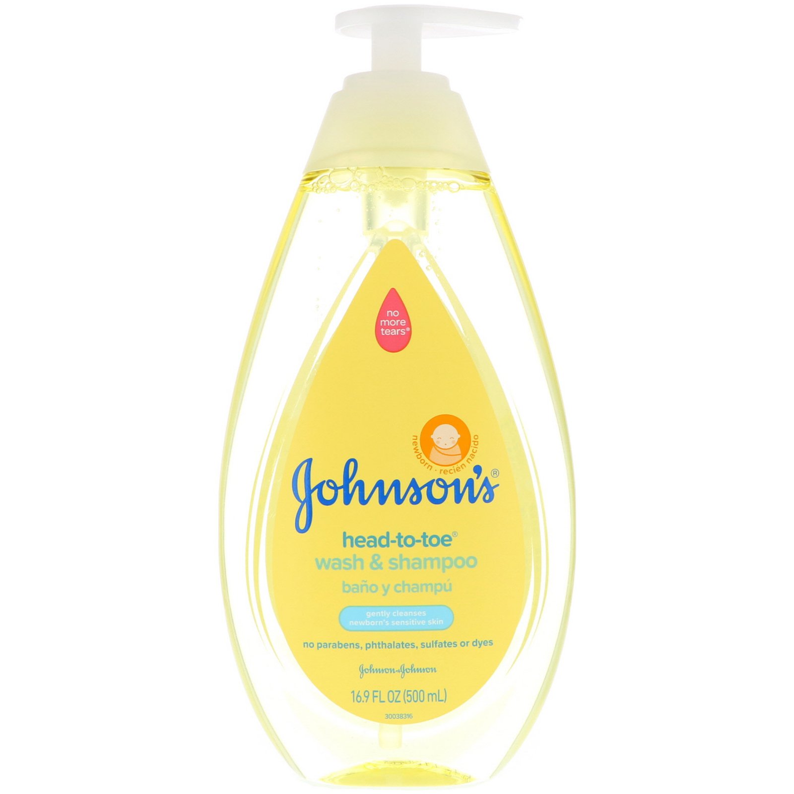 Johnson's, Head-To-Toe, Wash &amp; Shampoo, 16.9 fl oz (500 ml)