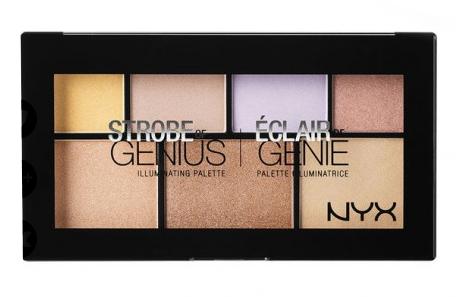 Палетка хайлайтеров NYX STROBE of Genius illuminating palette