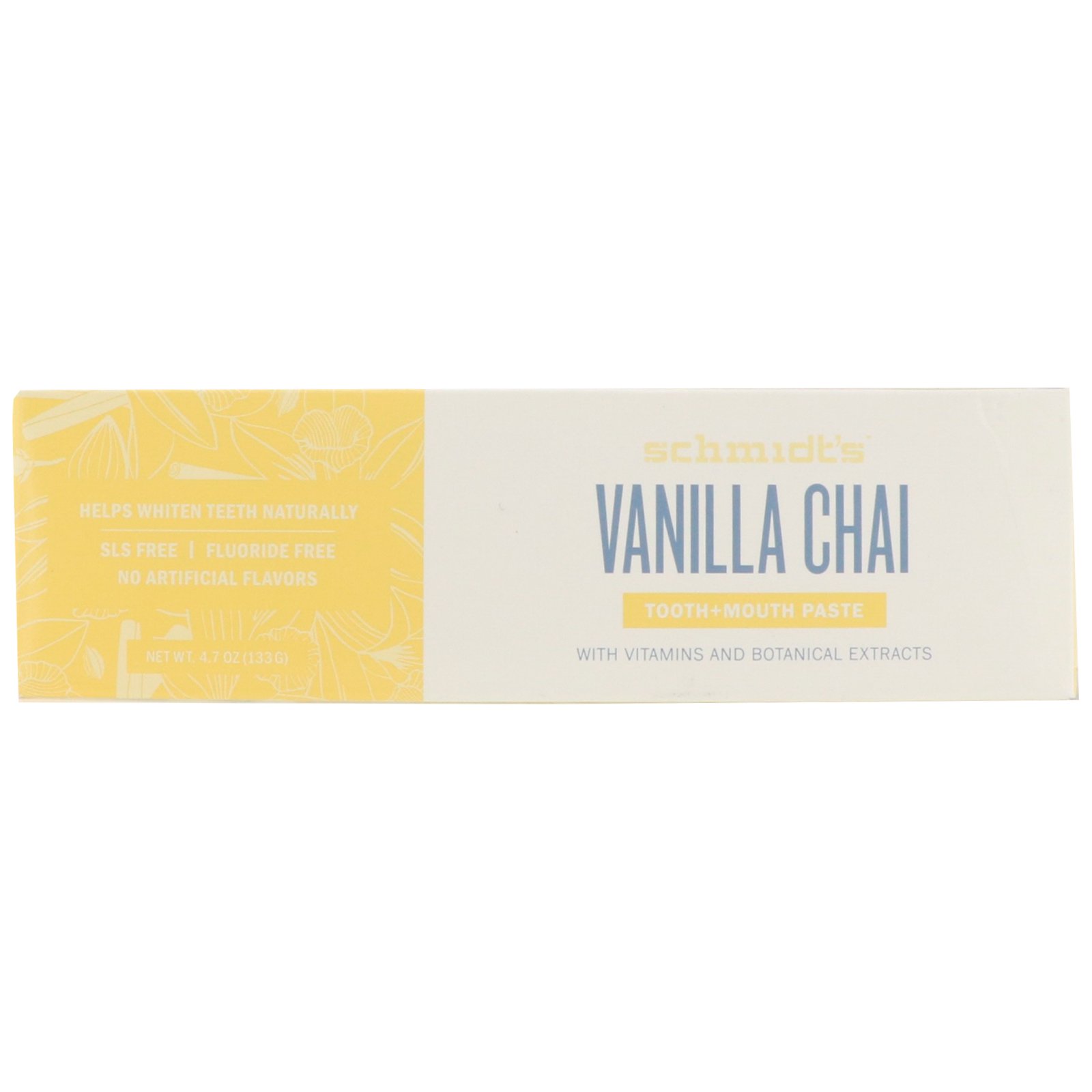 Schmidt's Naturals, Tooth + Mouth Paste, Vanilla Chai, 4.7 oz (133 g)