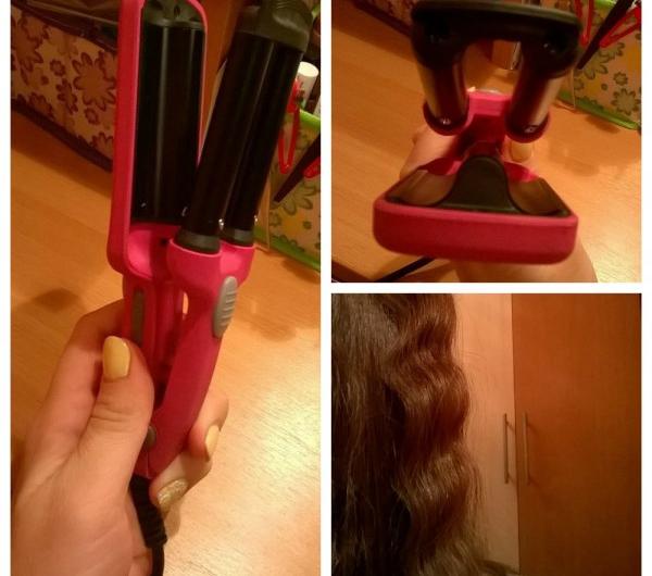 Щипцы для завивки Aliexpress Fashion 200V Hair Beauty 3 Barrel Hair Curl Iron Flat Ceramic Roller Crimper Tongs Clamp Wave Curler DIY Salon Styling Tools