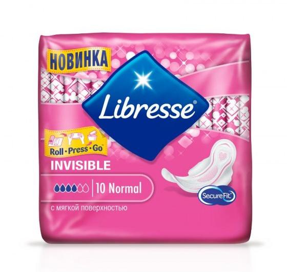 Прокладки Libresse Invisible с мягкой поверхностью Roll*Press*Go