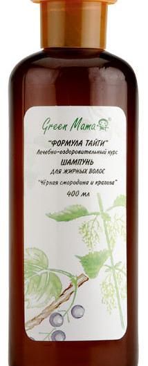 Шампунь GREEN MAMA для жирных  волос "Черная смородина и крапива"