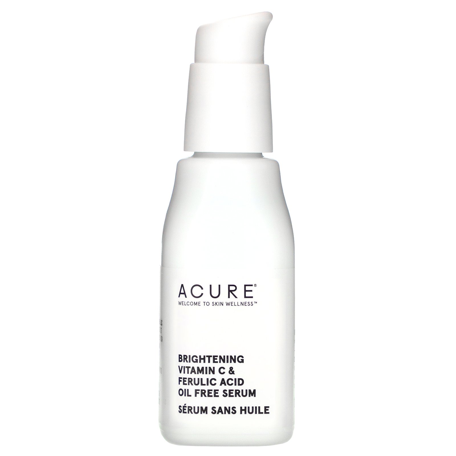 Acure, Brightening Vitamin C &amp; Ferulic Acid Oil Free Serum, 1 fl oz (30 ml)