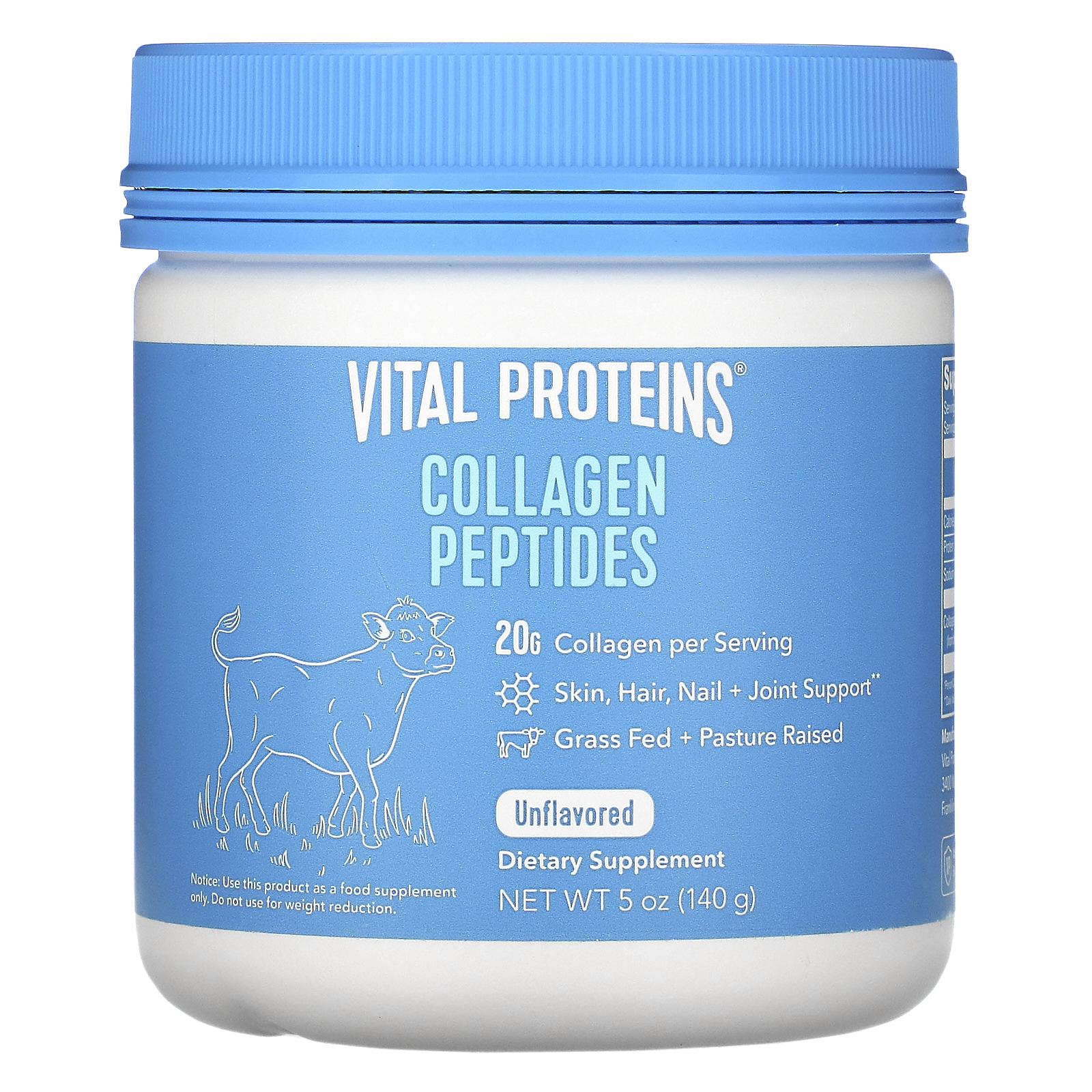 Vital Proteins, Collagen Peptides, Unflavored, 5 oz (140 g)