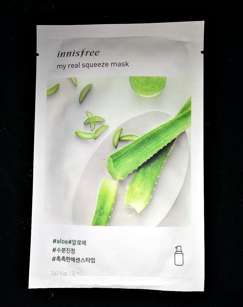 Тканевая маска для лица Innisfree my real squeeze mask aloe