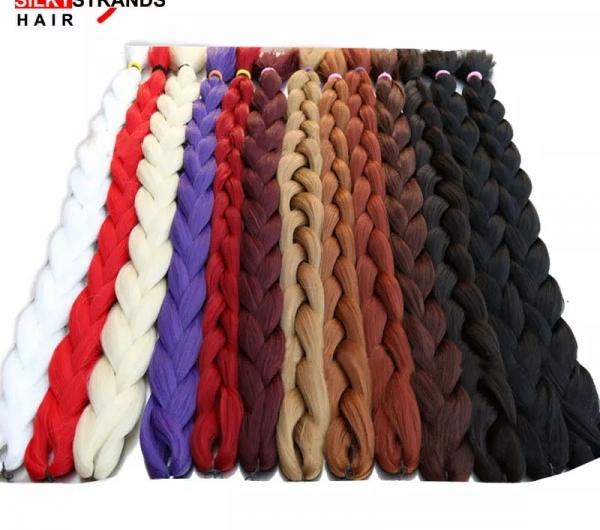 Аксессуары для волос Aliexpress Канекалон AliExpress Silky Strands 82Inch Synthetic Jumbo Braids hair 165g/Pack Kanekalon Blonde Crochet False Braiding Hair Extensions