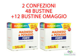  MASSIGEN FORTE Magnesio e Potassio 48 buste + 12 OMAGGIO  2 CONFEZION