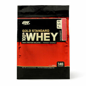 Оптимальное питание на 100% сывороточный протеин золотой стандарт вкусная клубника 10 фунтов (примерно 4.54 кг)