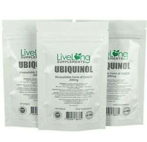  Чистый ubiquinol 200 мг высокой прочности капсул (биологически доступным CoQ10) сниженные Q10