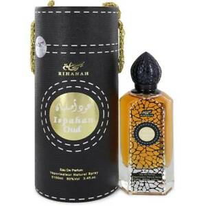  RIHANAH ISPAHAN OUD Eau De Parfum спрей, унисекс, 3.4 унций (примерно 96.39 г.)/100 мл, совершенно новая, запечатанная