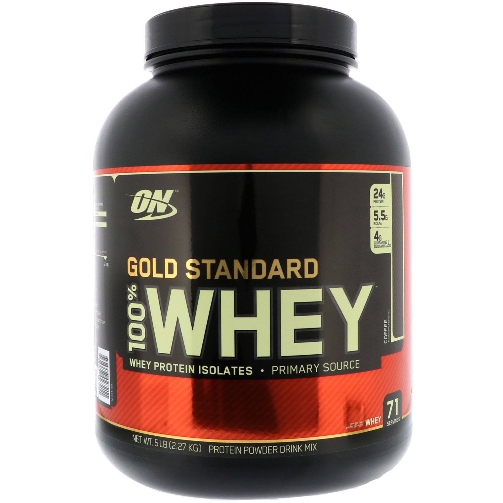 Optimum Nutrition, Gold Standard, 100% сывороточный протеин, кофе, 5 фунтов (2,27 кг)