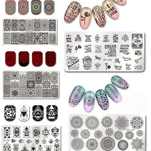  5Pcs/set родился красивый дизайн ногтей штамповки пластины изображение шаблон L051-055