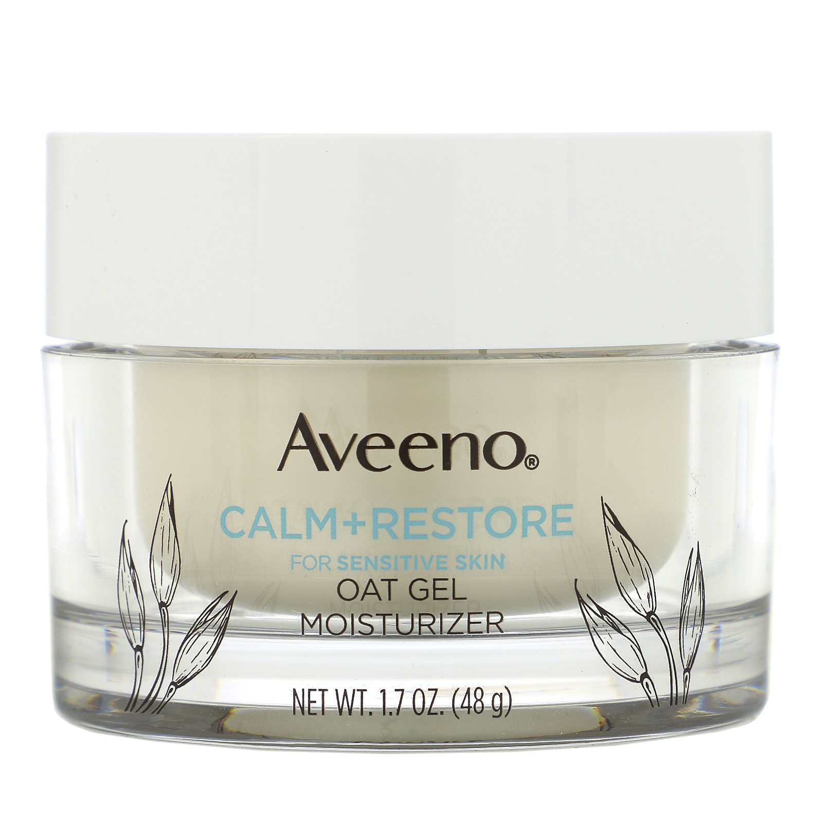 Aveeno, Calm + Restore, Oat Gel Moisturizer, Fragrance Free, 1.7 oz (48 g)