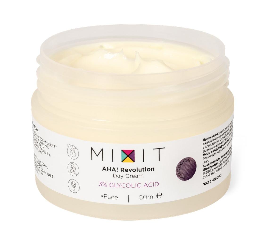Крем для лица MIXIT AHA! Revolution Day Cream glycolic 3% Дневной C гликолевой кислотой (SPF 15)
