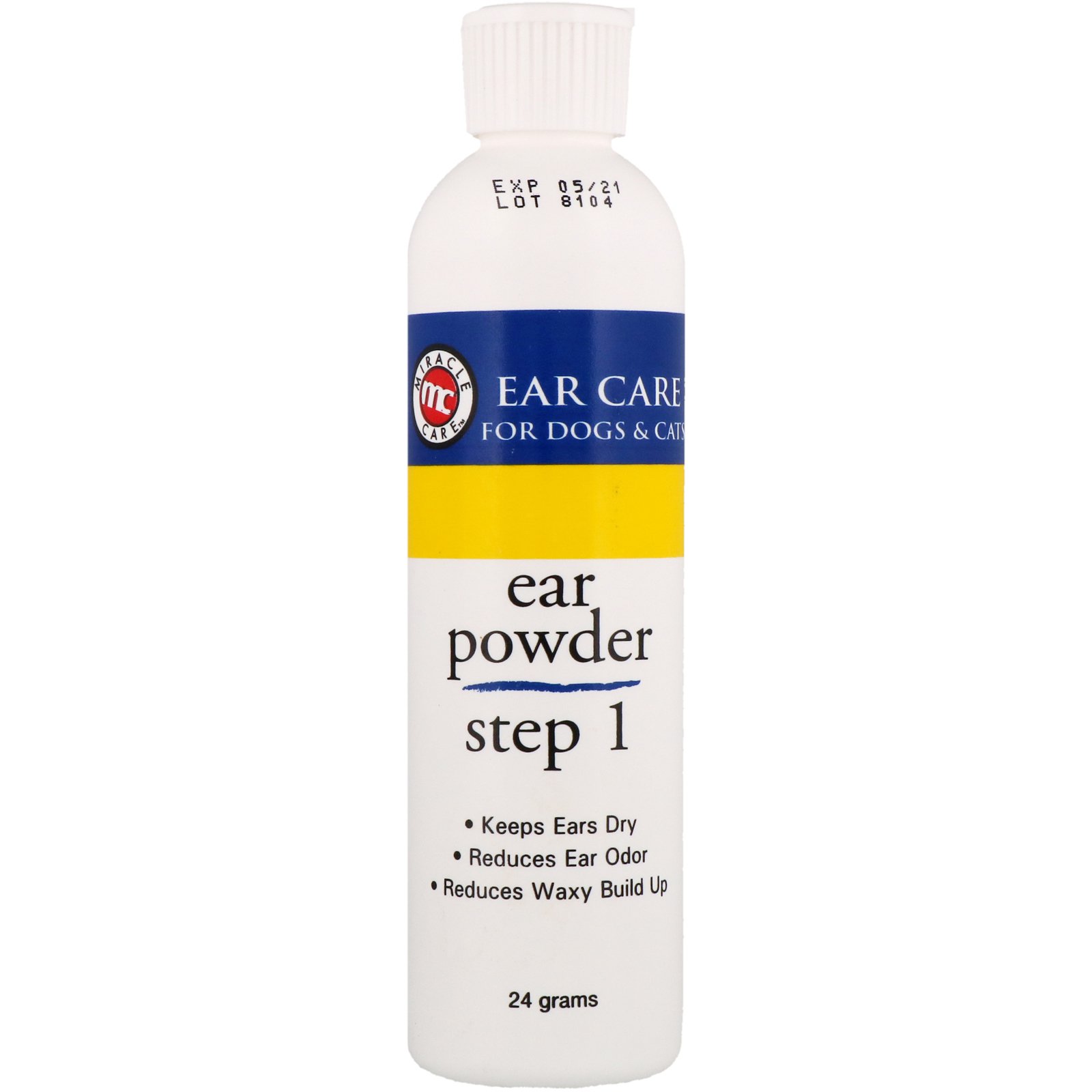 Miracle Care, Ear Care, Ear Powder, For Dogs &amp; Cats, Step 1, 24 g