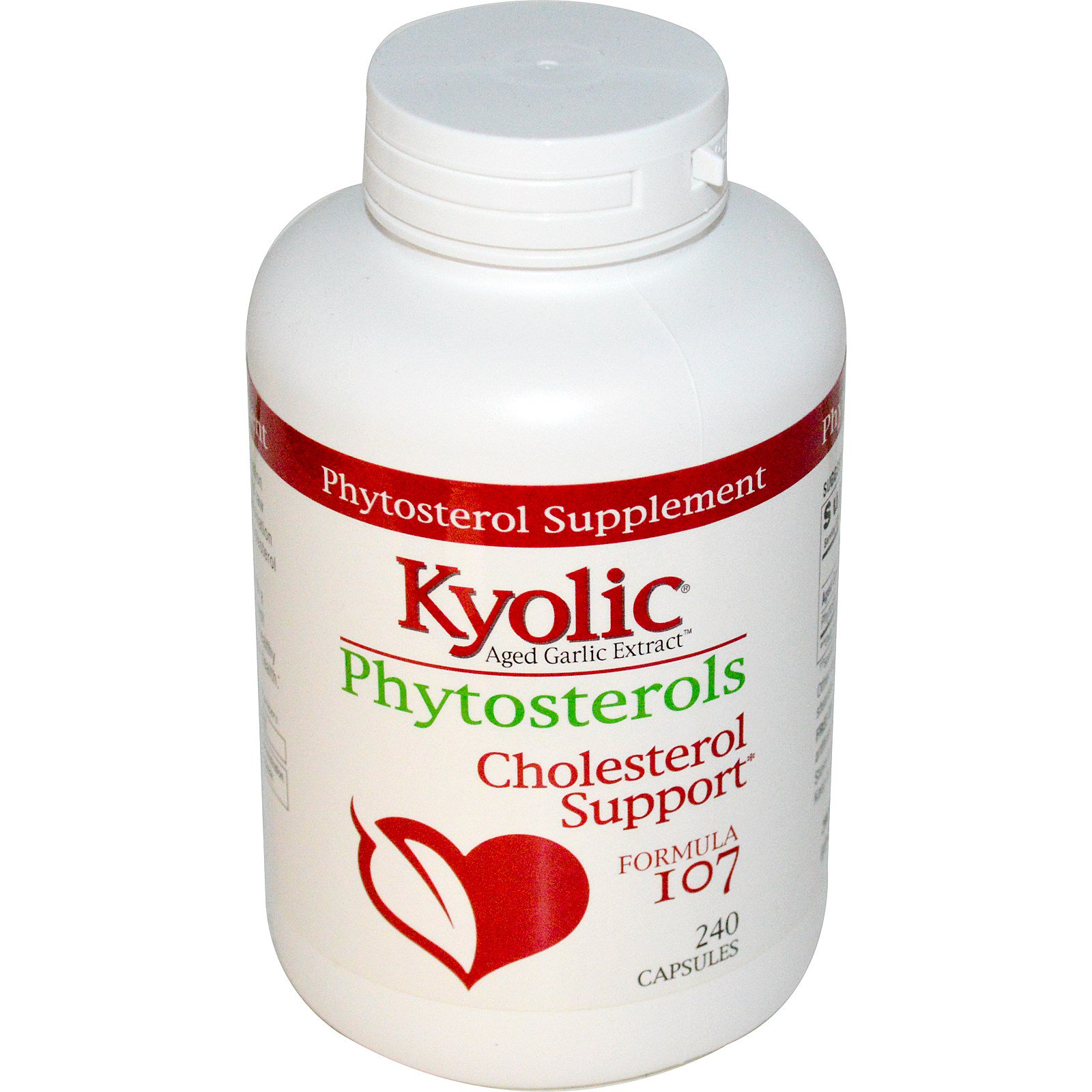 Kyolic, Фитостерины выдержанного чесночного экстракта, формула поддержки холестерола 107, 240 капсул