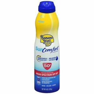  Banana Boat suncomfort прозрачный ultramist солнцезащитный крем Spf 50+ - 6 унций (примерно 170.09 г.) (2 упаковки)