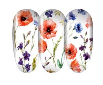 Переводные наклейки для дизайна ногтей Faberlic Полевые цветы арт.7378