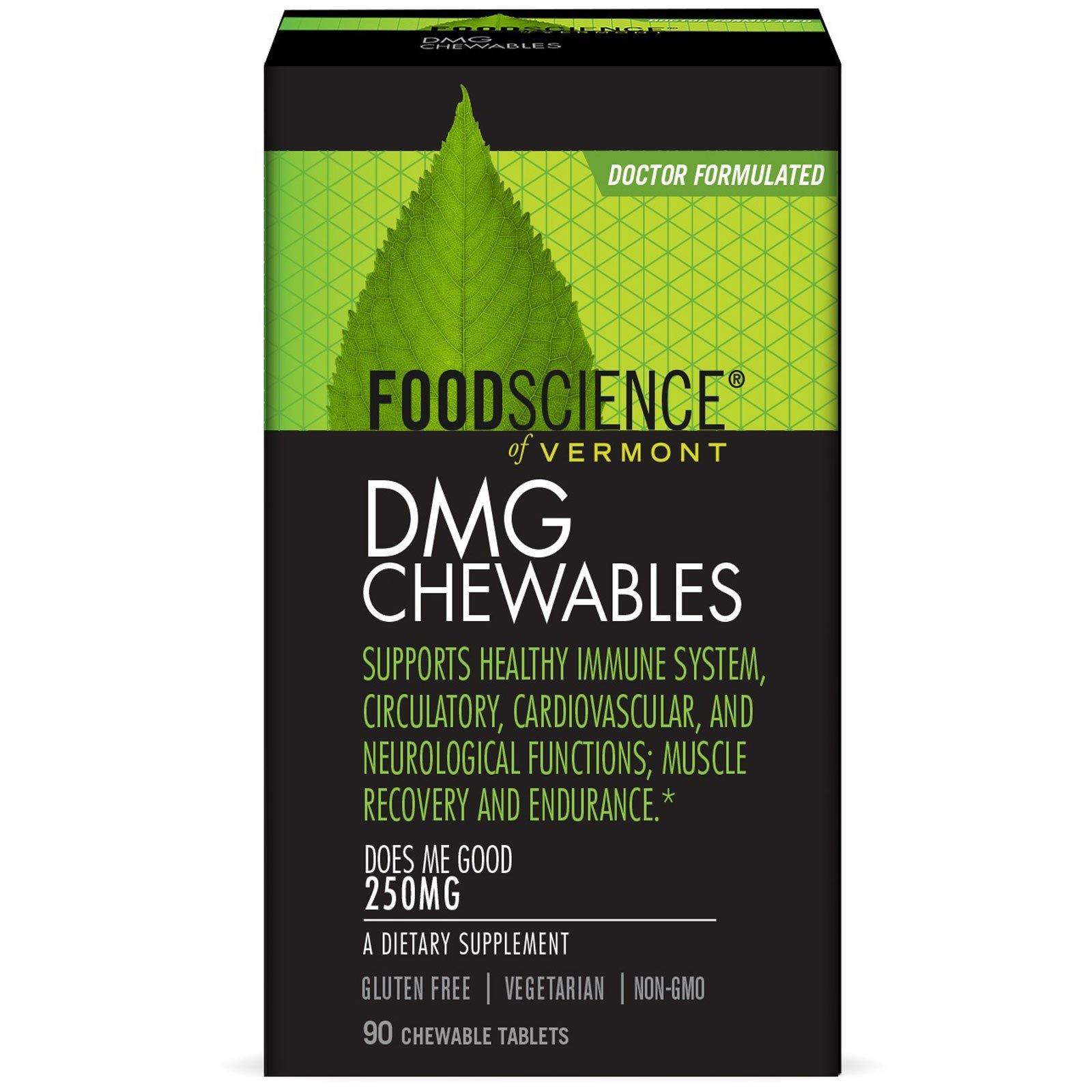 FoodScience, DMG Chewables, 250 мг, 90 жевательных таблеток