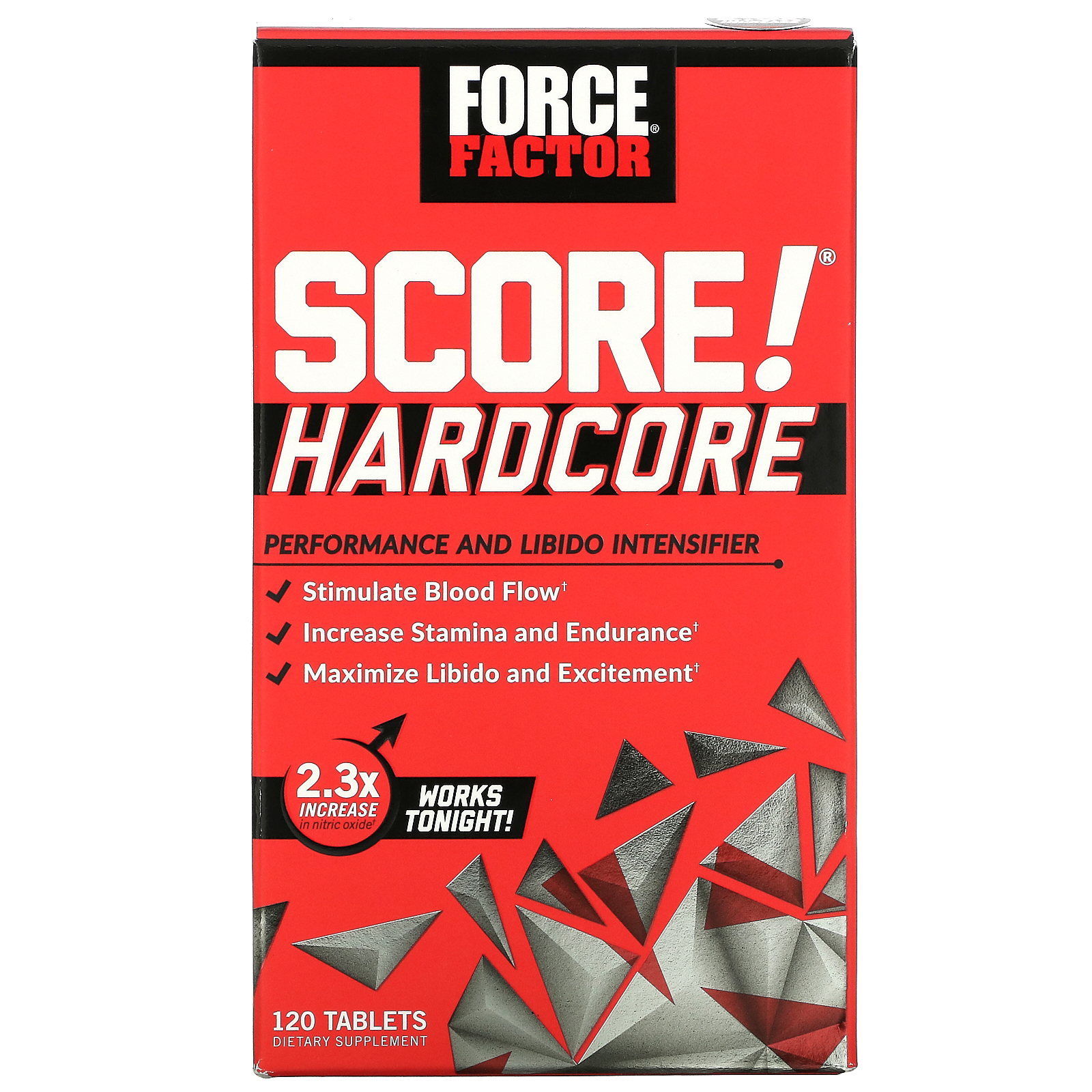 Force Factor, SCORE! Hardcore, Performance and Libido Intensifier, 120 Tablets