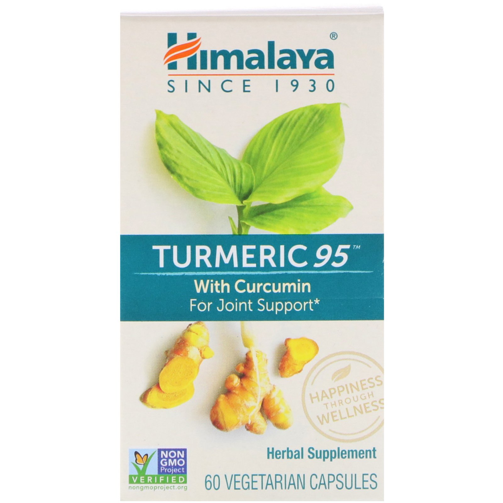 Himalaya, Turmeric 95 с куркумином, 60 вегетарианских капсул