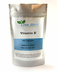  Live Well vitamine E 400iu antioxydant gélules molles tailles sachets au choi