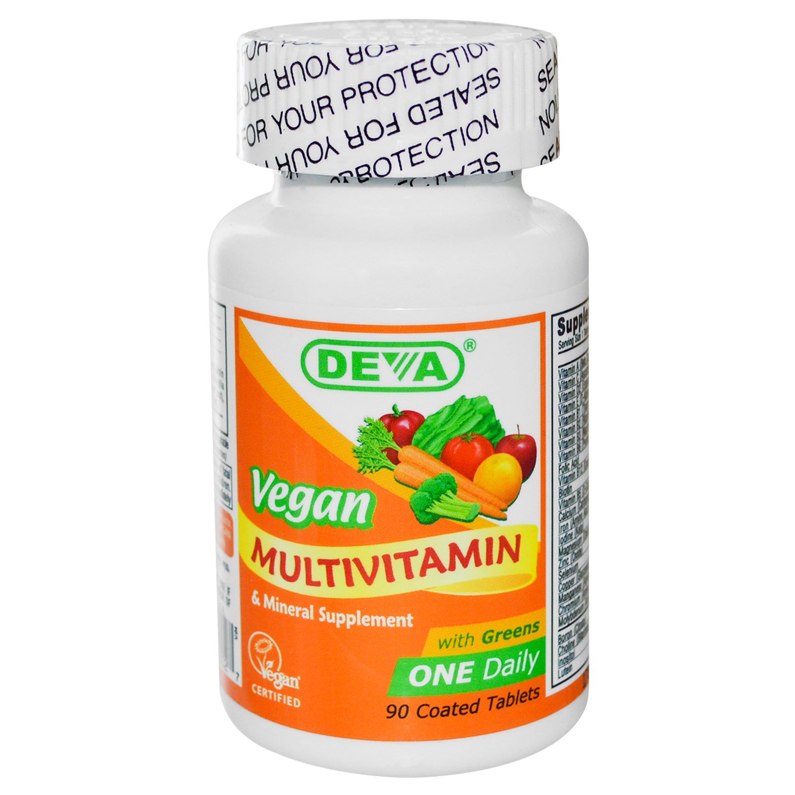 Deva, Мультивитаминная и минеральная добавка для веганов, 90 таблеток, покрытых оболочкой