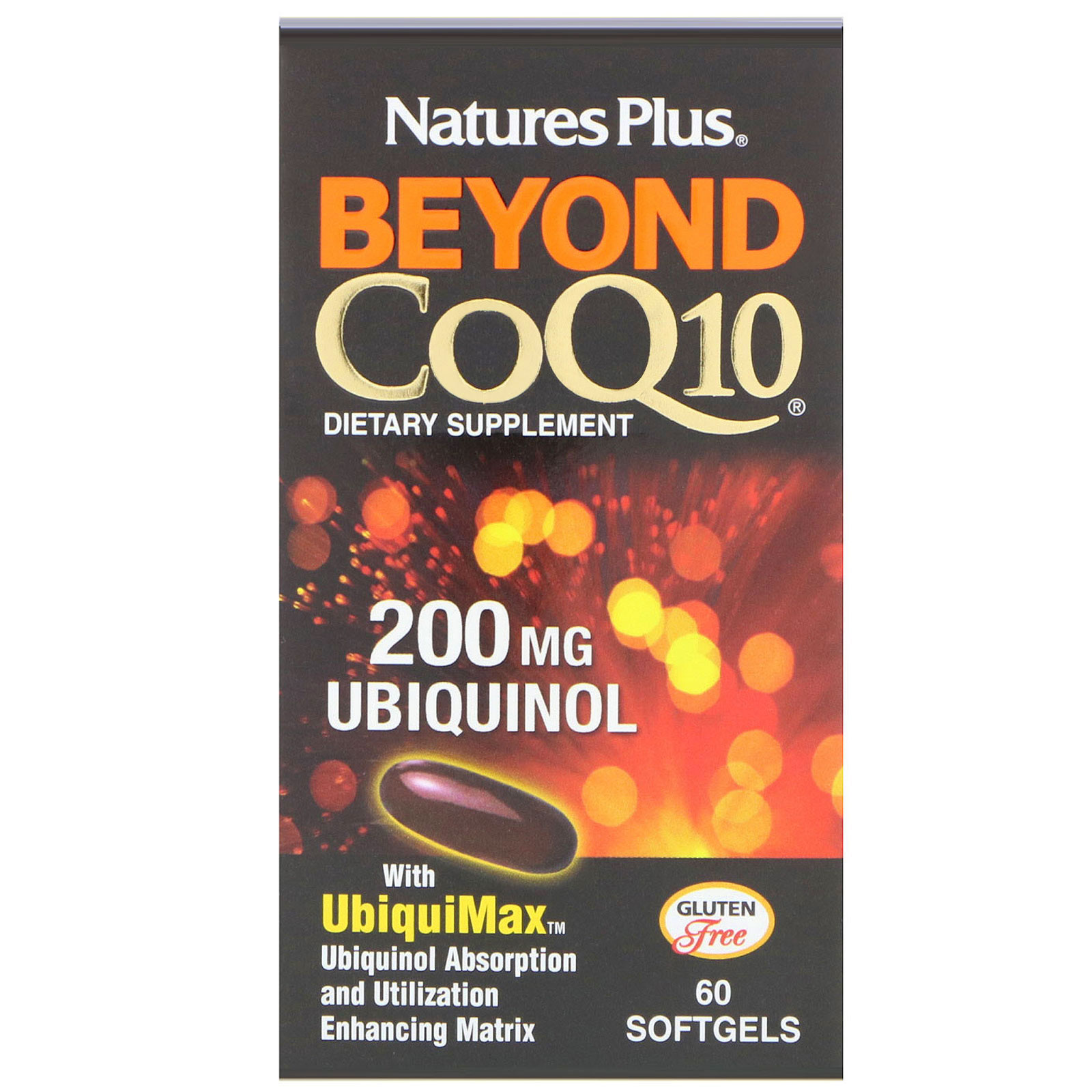 Nature's Plus, Beyond CoQ10, убихинол, 200 мг, 60 мягких таблеток