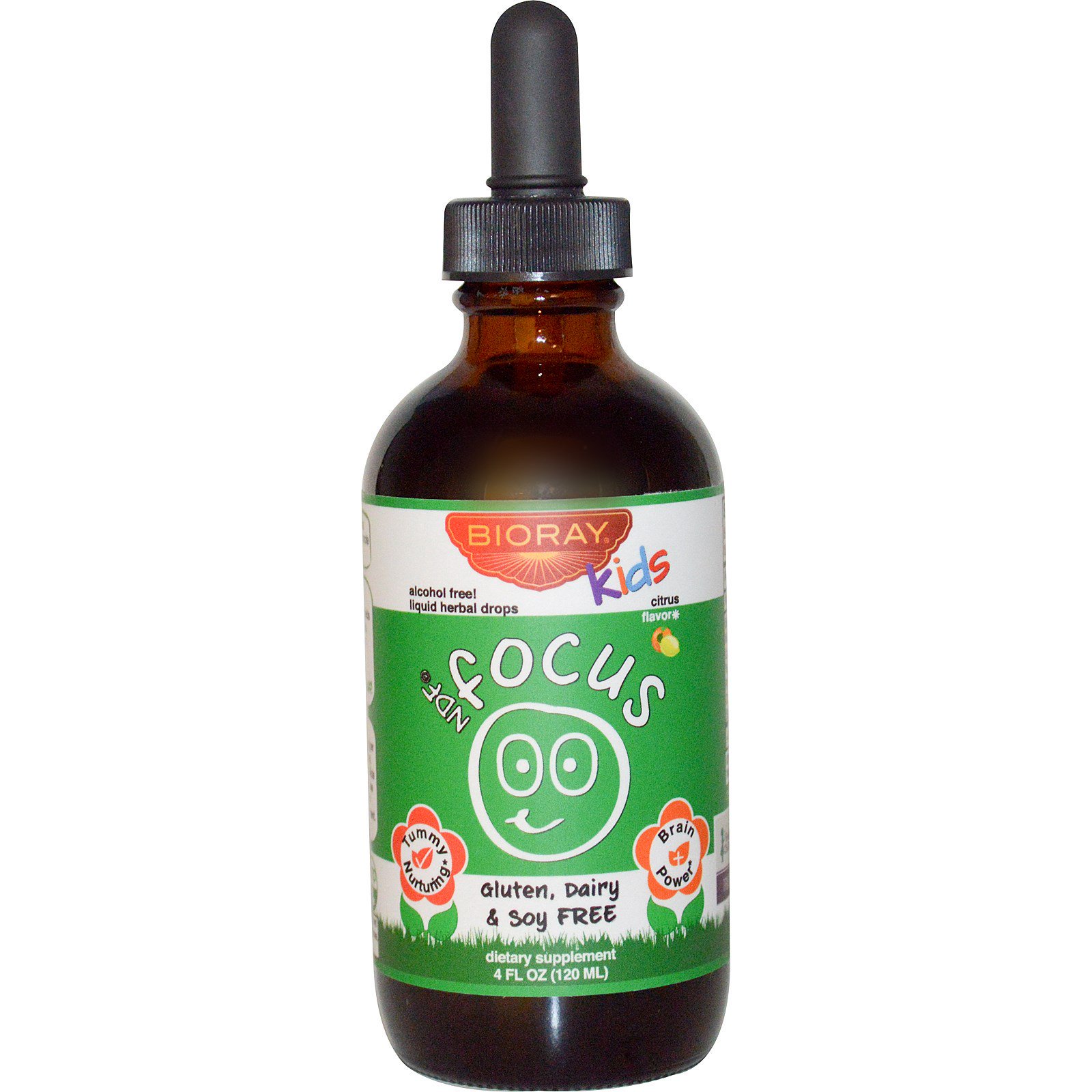 Bioray Inc., Kids, NDF Focus, с цитрусовым вкусом, 4 жидких унции (120 мл)
