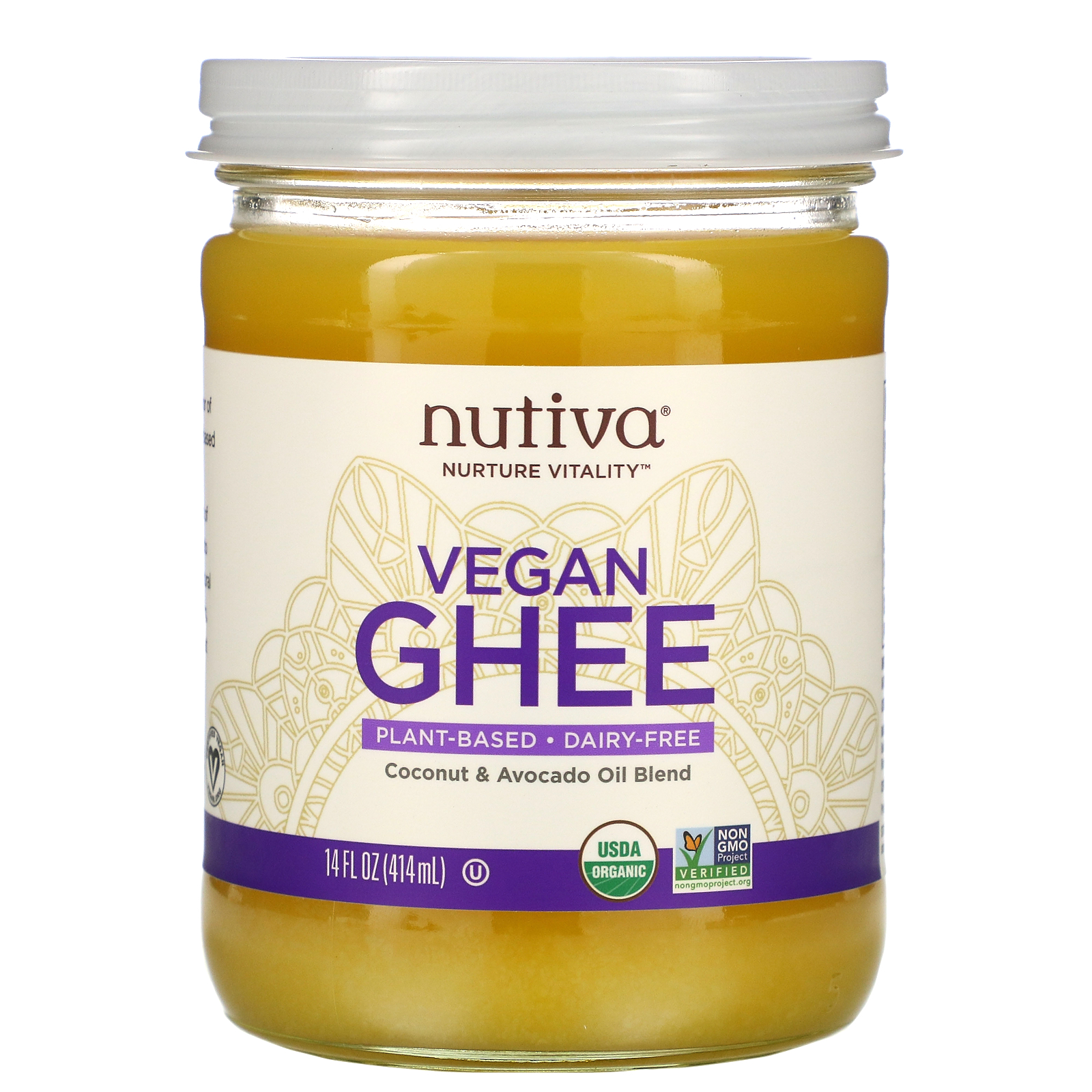 Nutiva, Organic Vegan Ghee, 14 fl oz (414 ml)