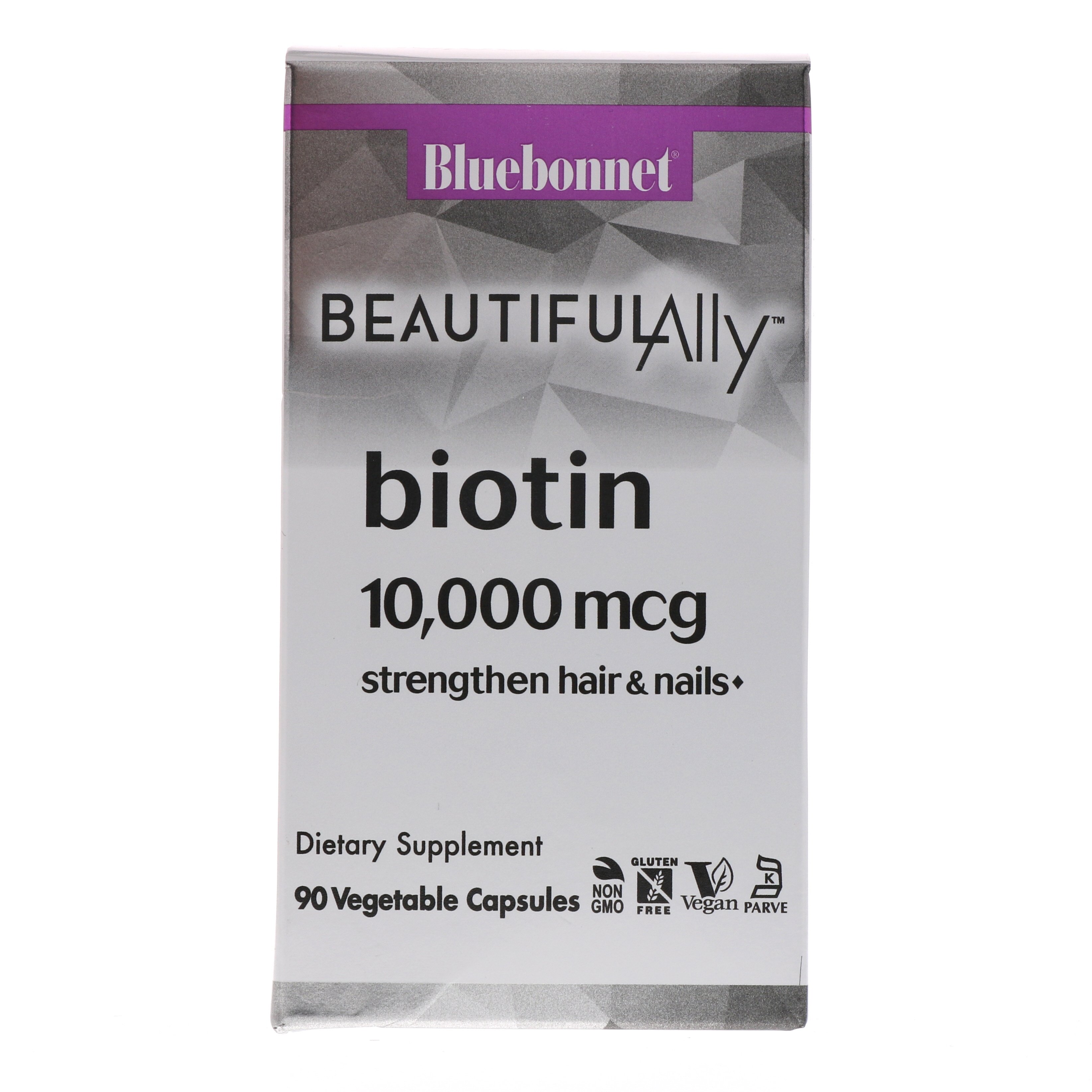 Bluebonnet Nutrition, Beautiful Ally, биотин, 10 000 мкг, 90 вегетарианских капсул (Discontinued Item)