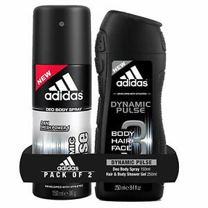  Adidas Dynamic Pulse дезодорант спрей для тела, 150 мл с динамическим импульсный гель для душа,