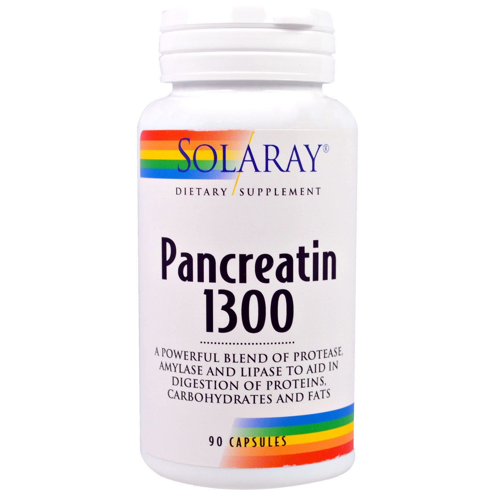 Solaray, Панкреатин 1300, 90 капсул