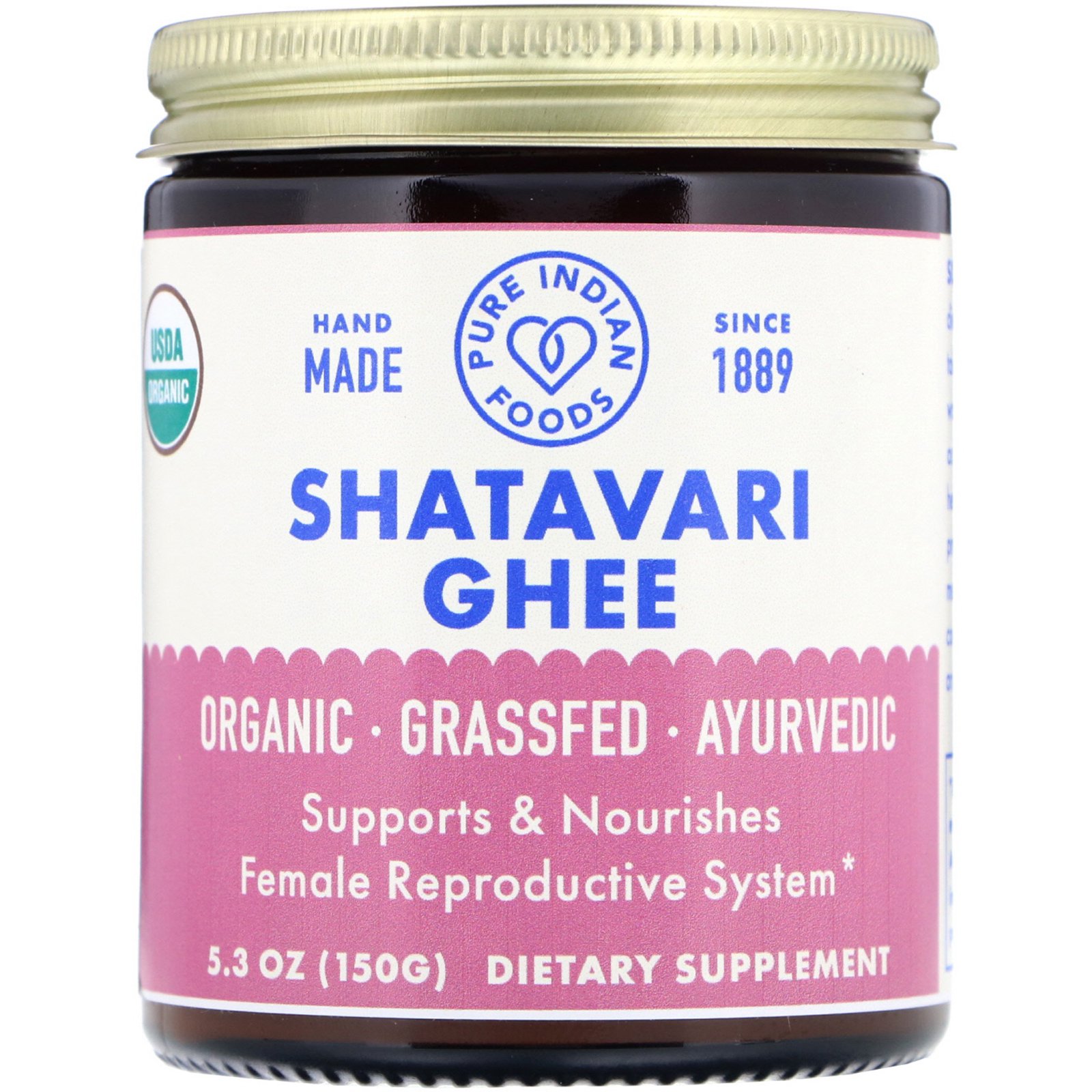 Pure Indian Foods, Organic Shatavari Ghee, 5.3 oz (150 g)