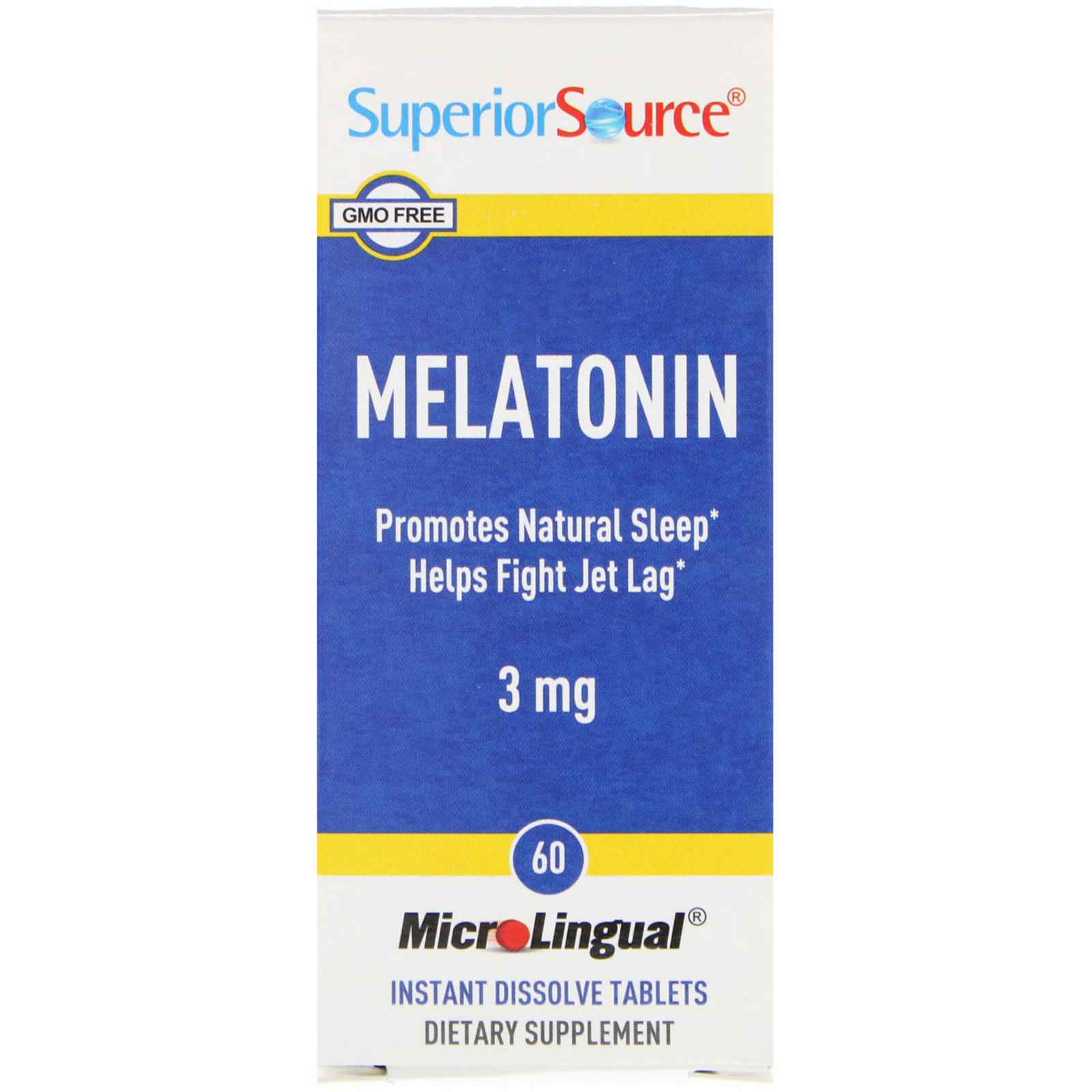 Superior Source, Мелатонин, 3 мг, 60 таблеток