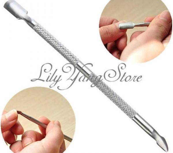 Пушер для кутикулы Aliexpress Stainless Steel Cuticle Nail Pusher Spoon Remover Manicure Pedicure Care Tool