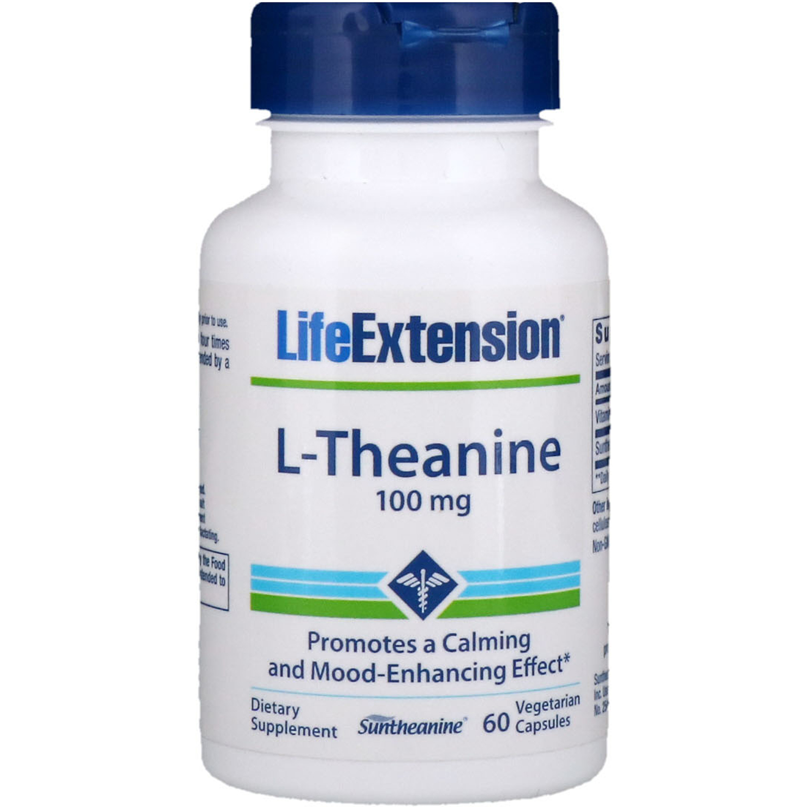 Life Extension, L-теанин, 100 мг, 60 растительных капсул