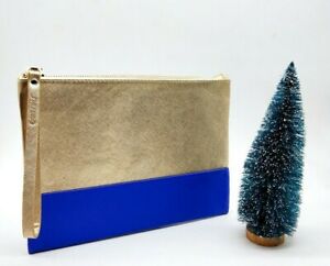  Золотой Shiseido & Blue макияжа косметичка/мешочек, совершенно новый!!!