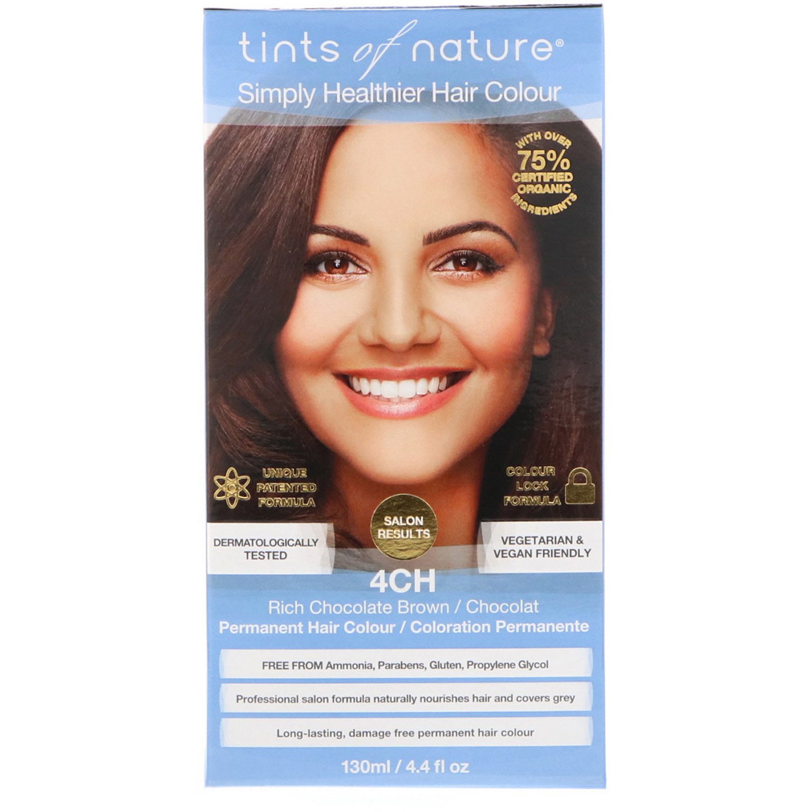 Tints of Nature, Permanent Hair Color, Rich Chocolate Brown, 4CH, 4.4 fl oz (130 ml) (Discontinued Item) Tints of Nature, Permanent Hair Color, Rich Chocolate Brown, 4CH, 4.4 fl oz (130 ml) (Discontinued Item)